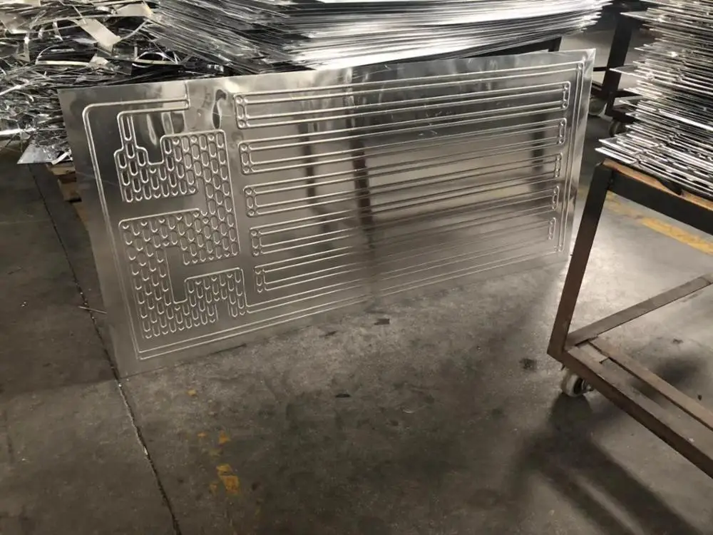 aluminium cooling plate roll bond evaporator plate evaporator and chest freezer evaporator refrigeration & heat exchange