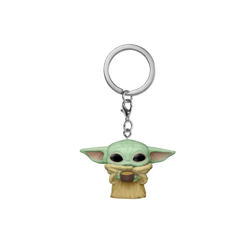
Verified keychain manufacturer wholesale pvc material cute pendant baby yoda keychain 