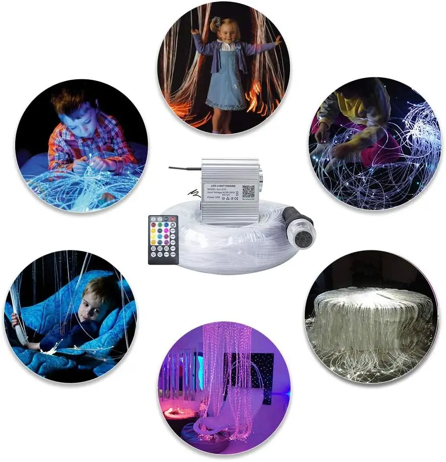 10W 500pcs 0.75mm end glow fiber at 4 meter RGBW Twinkle Starlight Headliner car roof top ceiling star starlight headliner kit