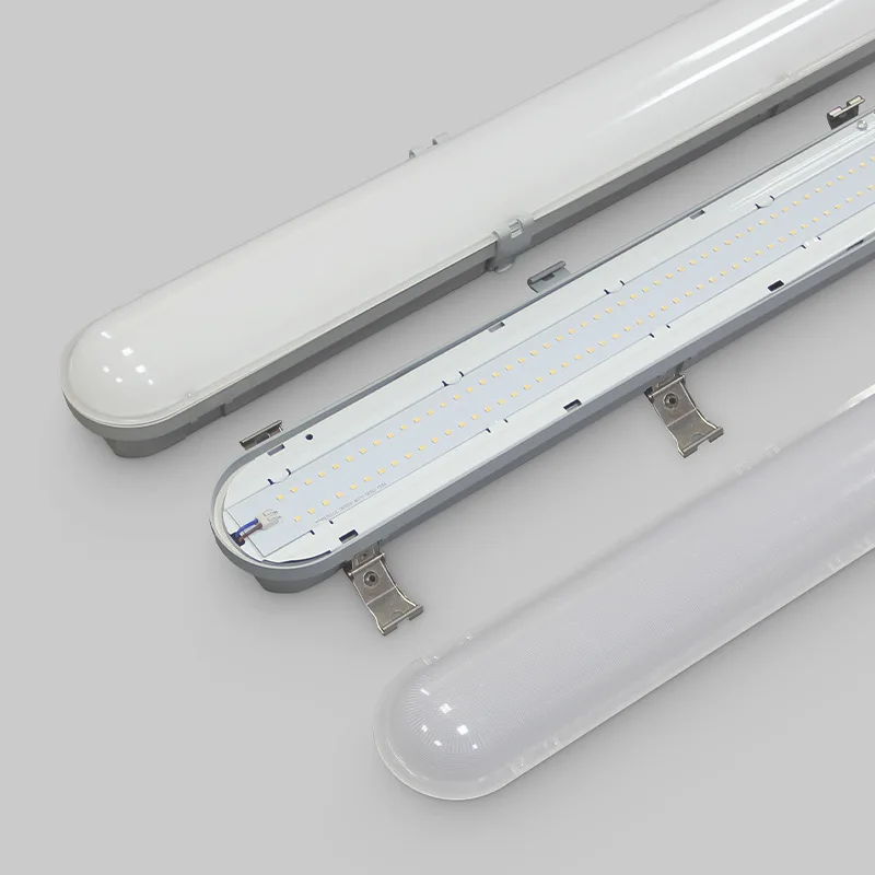 30K-40K-60K CCT Selectable IP65 Waterproof 120lm/w Linear Led Tri Proof Light with CE Rohs
