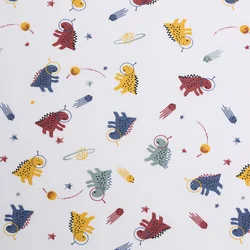 High quality 40s soft  lycra spandex fabric stock wholesale Cartoon Animals printed jersey 95 cotton 5 spandex lycra fabric