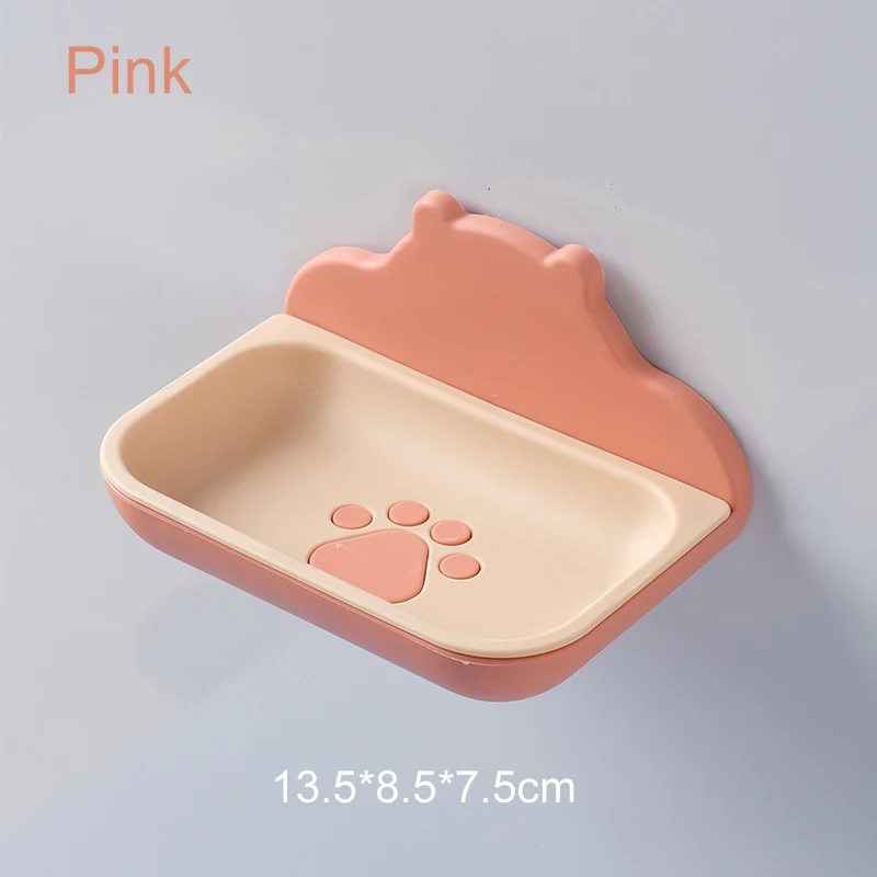 High quality drain plastic wall bathroom soap holder shower soap storage box plastic soap dish