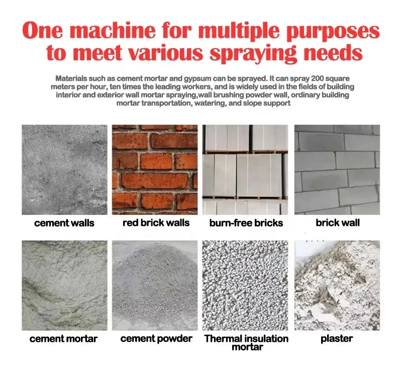 220V Cement Mortar Spray Gun Rotor Stator Concrete Pump Manufacturing Plant Cement Grouting Machine Concrete Spraying Machine