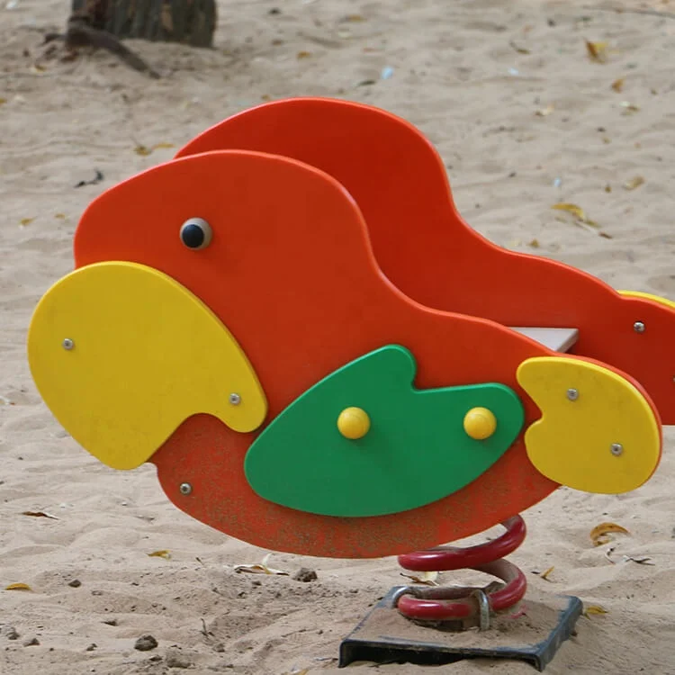 2023Toy Tile Swing and Slide Fish Model Near Me Outdoor Playground Rocking Horse