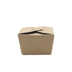 Disposable biodegradable paper food deli delivery container