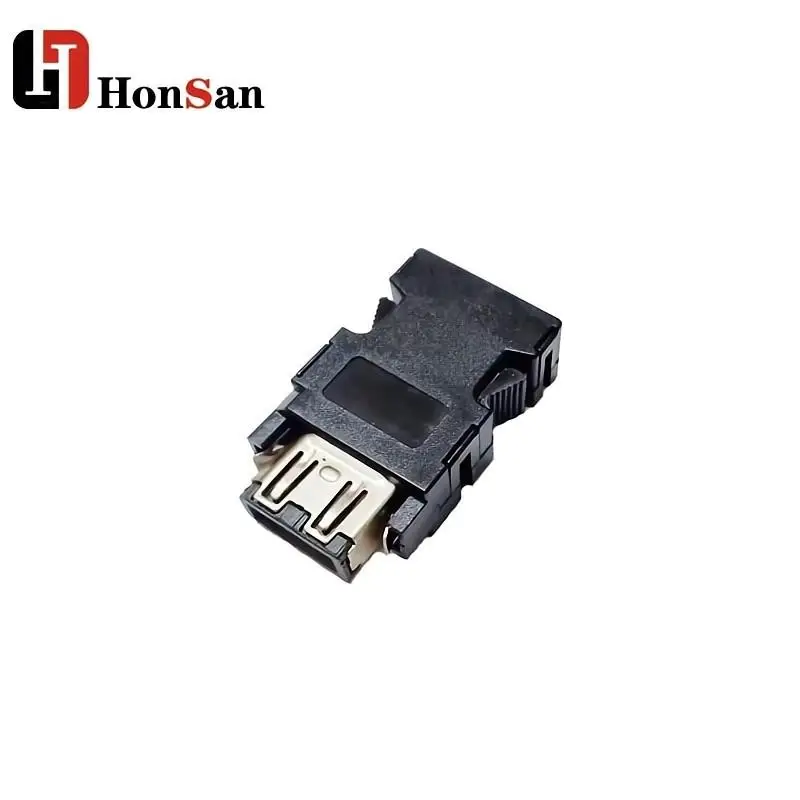 10Pin plug SM-10P IEEE 1394  MR-JEJ3J4 servo drive CN2 10core encoder cable connector for Panasonic Yaskawa Siemens Mitsubishi