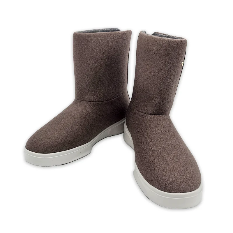 New Winter USB Rechargeable Power Bank Heated Furry Snow Boots Temperature Regulating Electric Charging Heating Shoes