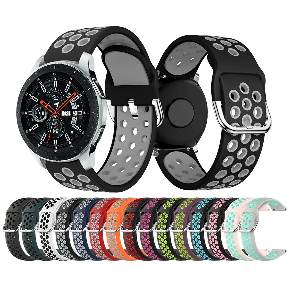 Amazon Best 20 22MM Watch Band for Samsung Galaxy Watch 42mm For Garmin Vivoactive 3 4 4S/Forerunner 645 Silicone Watch Strap