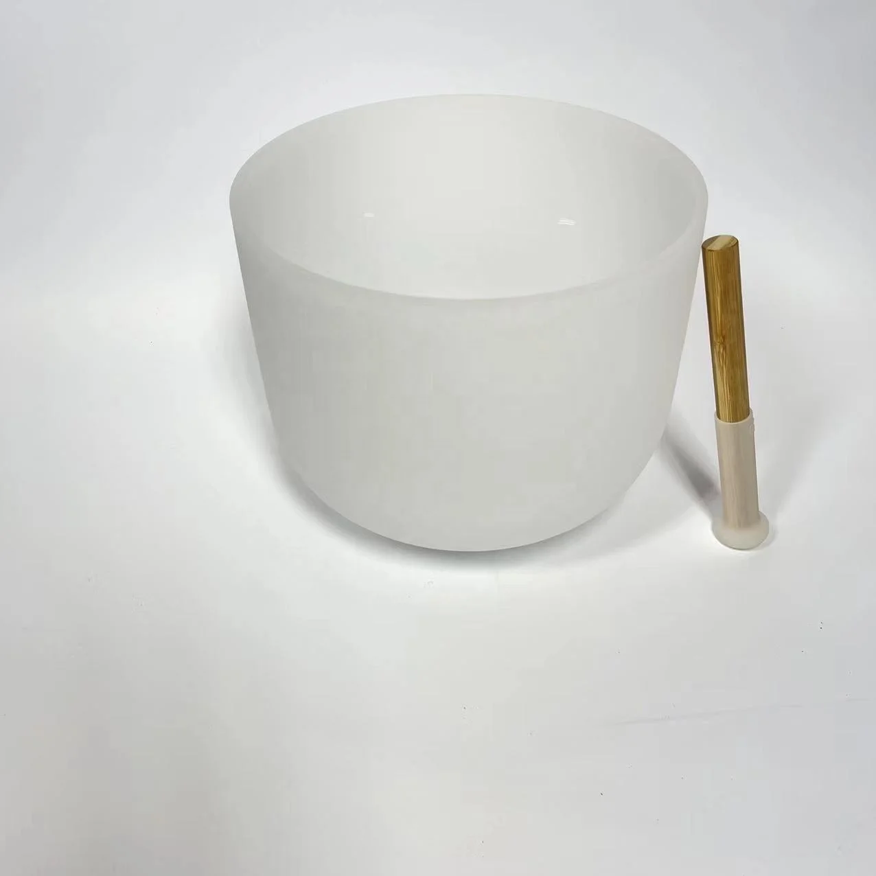 432HZ 11inch perfect pitch D SACRAL wholesale Quartz Crystal frosted singing bowl with patent silicone mallet for meditation