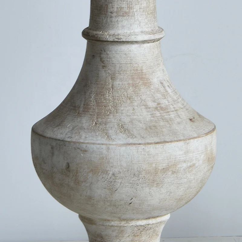 new American table lamp retro art wood lamp living room side lamp