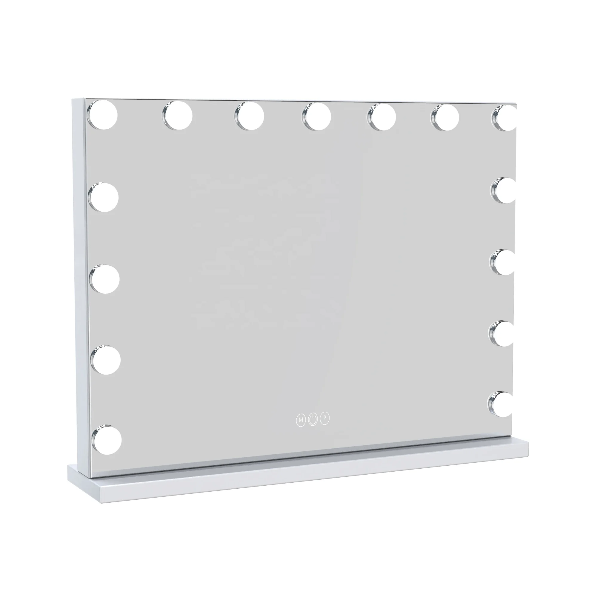 
Customized hollywood blue-tooth makeup mirror 15 bulbs smart touched desktop vanity with speaker dimming LED makeup mirror 