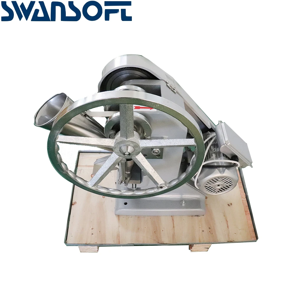 Swansoft лаборатории школьная однопуансонный таблеточный машин шлифовальный станок для тормозных планшет для проверки компрессии TDP-1.5T из алюминиевого сплава для таблетирования