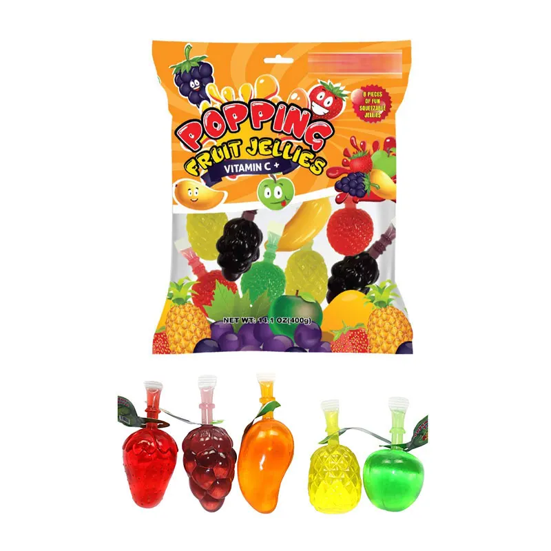 South Korea Hot Sale Fruity Shape Pudding Multi-Color Fruit Flavor Assorted Mini Fruity Jelly