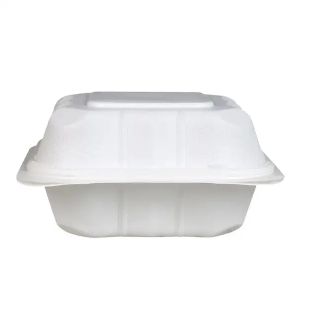 Экологически чистый пластиковый 9*6 дюймовый пищевой контейнер-раскладушка для фаст-фуда на вынос одноразовый контейнер пищевых