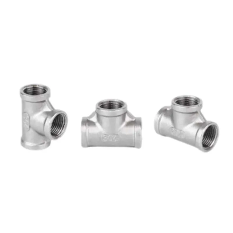 stainless steel tee pipe fitting female thread pipe thread DN6-100 equal diameter Tee Elbow Reducer Pipe Fittings