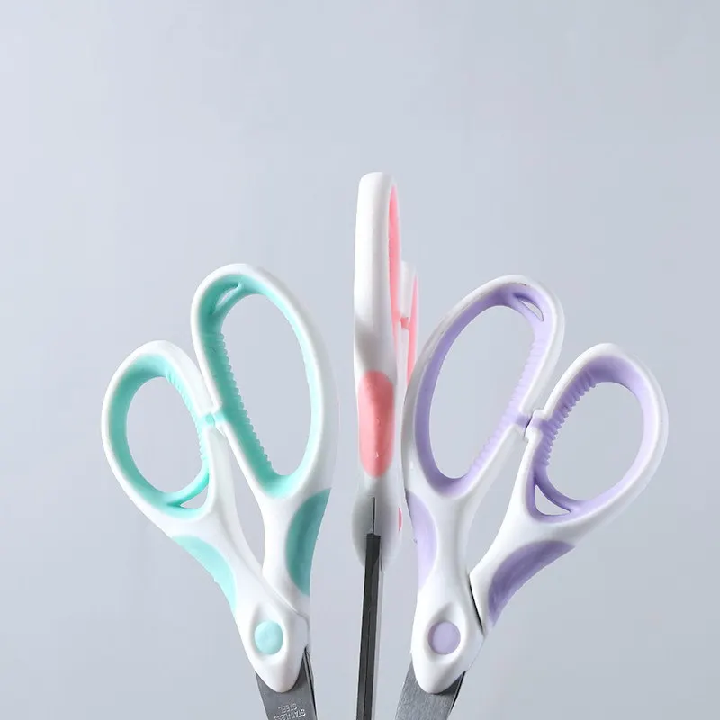 Macaron Color Simple Two-color Small Art Scissors Student Office Stationery Wholesale Paper Cutter Scissors