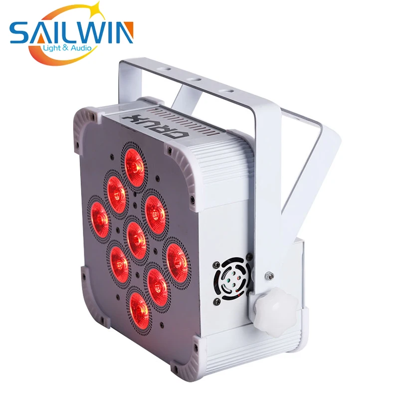 USA STOCK Battery LED UPLIGHT DJ LED Par Projector 9X18W RGBAWUV Disco LED Stage Lighting