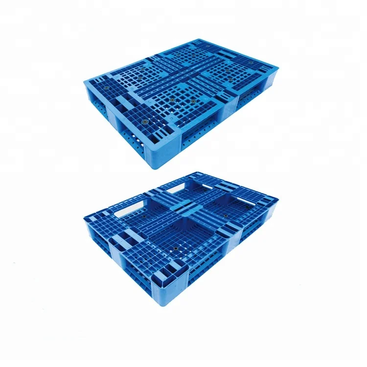 100% HDPE or PP Euro food grade 6 runners bottom for warehouse durable reusable stable stacking plastic pallet