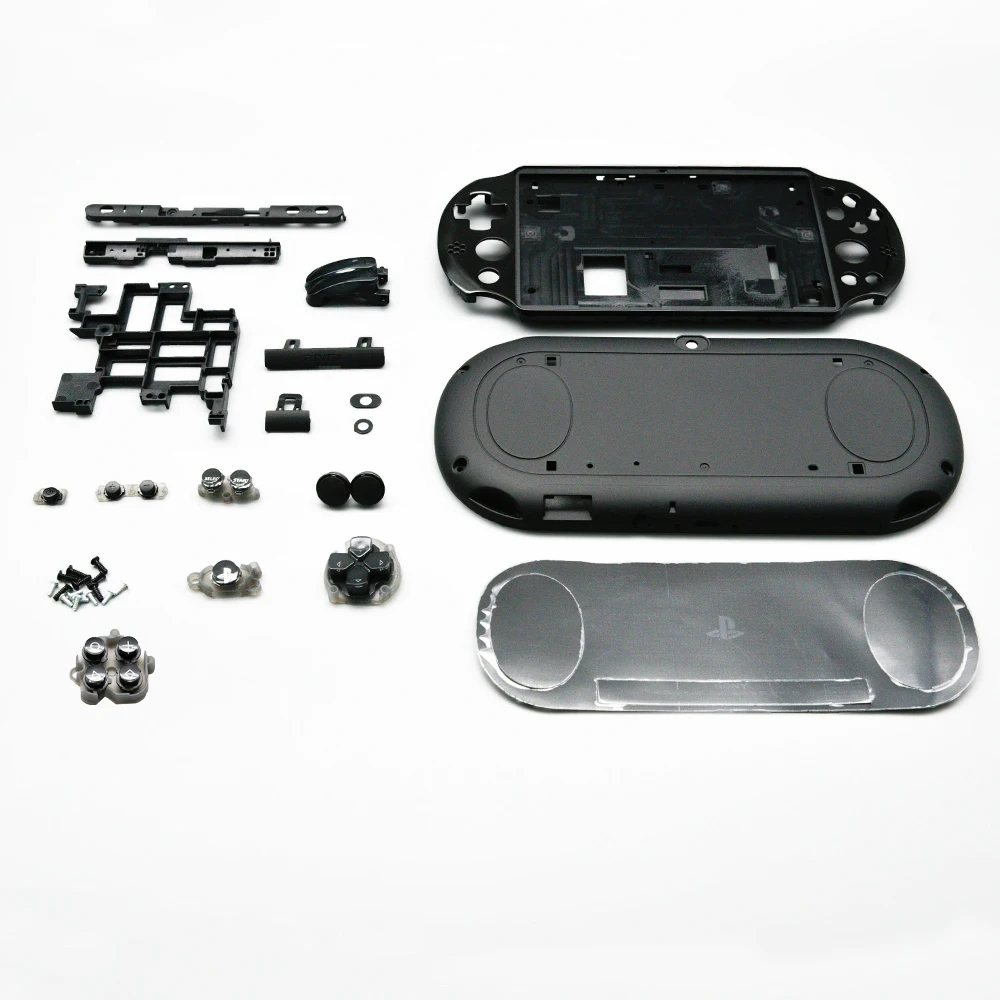 Black Full Console Housing Cover Cases Casa Exchange Repair Parts Shell For PS Vita 2000 PSV 2000