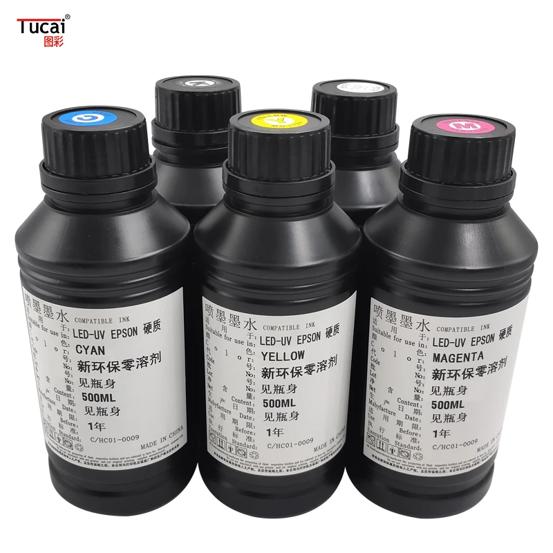 Высококачественные светодиодные УФ-чернила для Epson DX5 DX7 DX10 XP600 TX800 4720 1390 1800 5113 мобильного телефона/стекло/металл