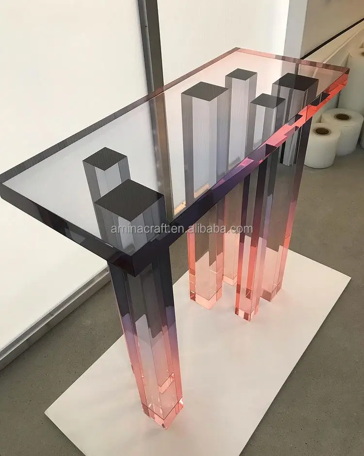 Amina Craft Acrylic Side Table Office Console