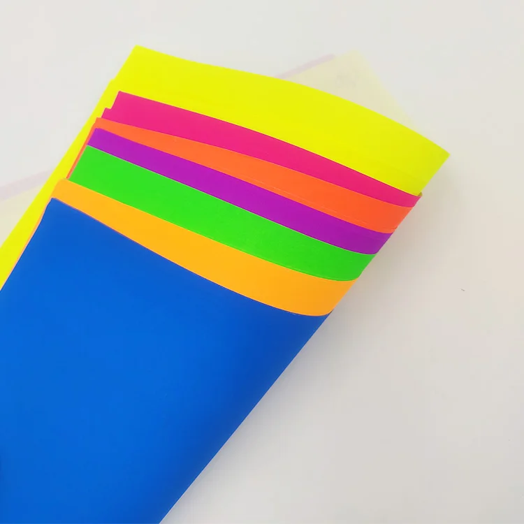 100pcs Origami Paper Fluorescence Color A4 Folding Paper Craft Decor Crafts