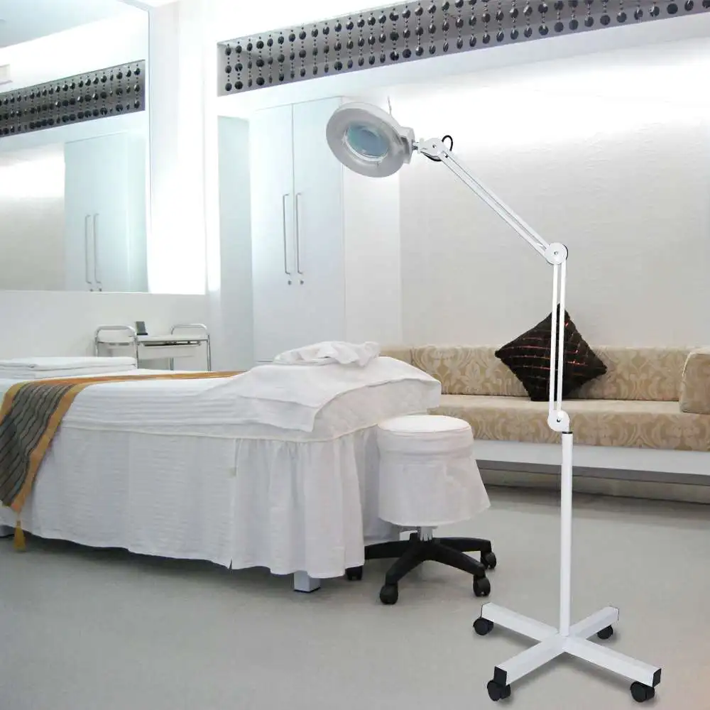 Concise Home magnifying lens lamp led cosmetic magnifier with stand 5X professional magnifying lamp glasses