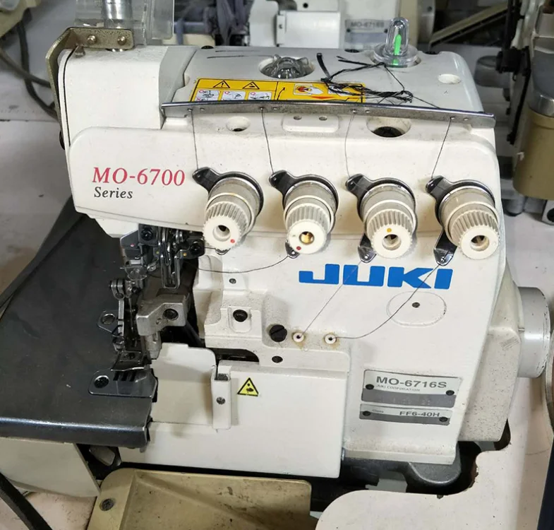 JUKI-MO-6716S 5 threads high speed industrial used overlock sewing machine