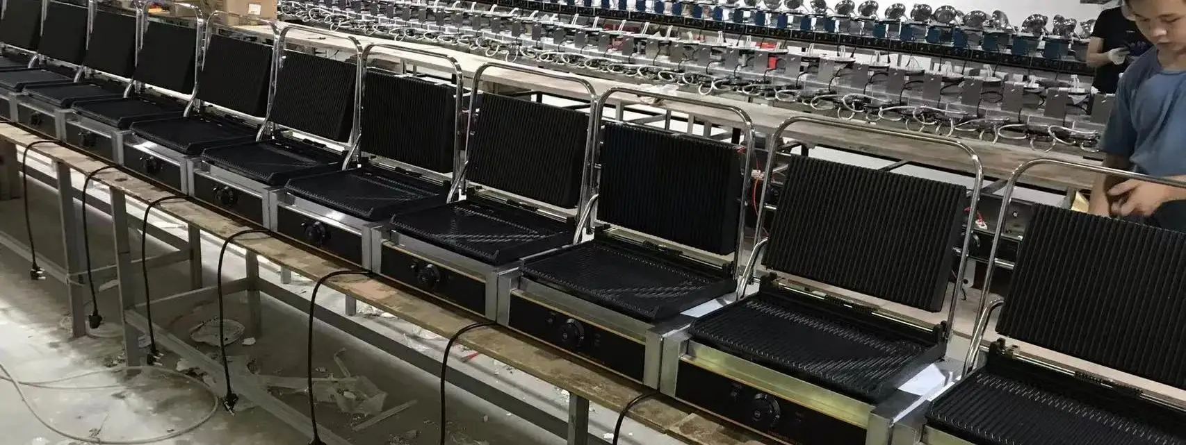 Electric Stainless Steel Bbq Plate Gas Panini Grill Machine Commercial Electric Panini Grill Press Board Grill