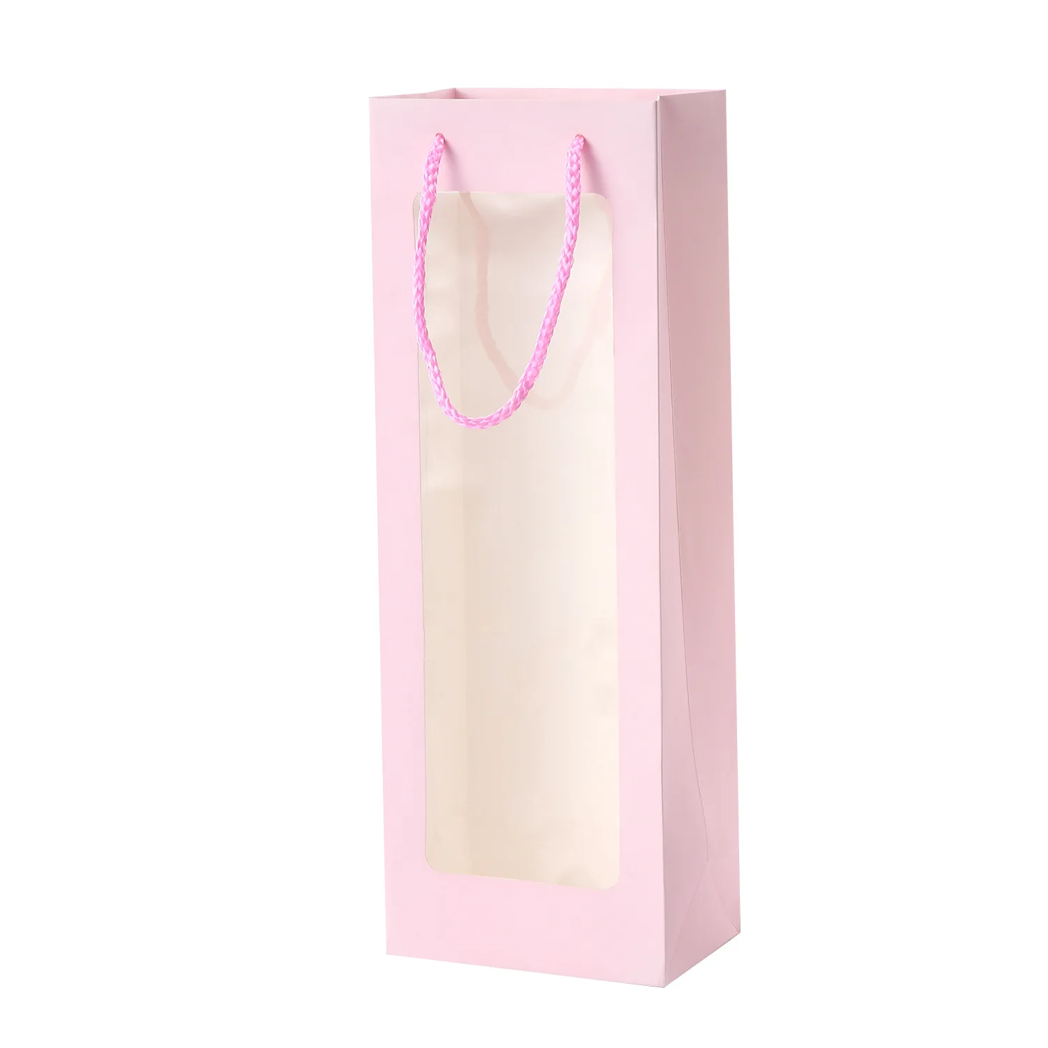 Wholesale Custom Printed Recycled Wine Bottles Gift Packaging Tote Kraft Paper Whisky Wine Bag