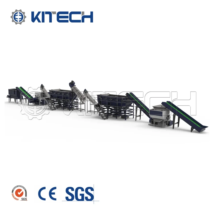 Automatic High Capacity PP PE HDPE LDPE 100% Recycled Plastic Booble Bag Film Recycling Machine Line