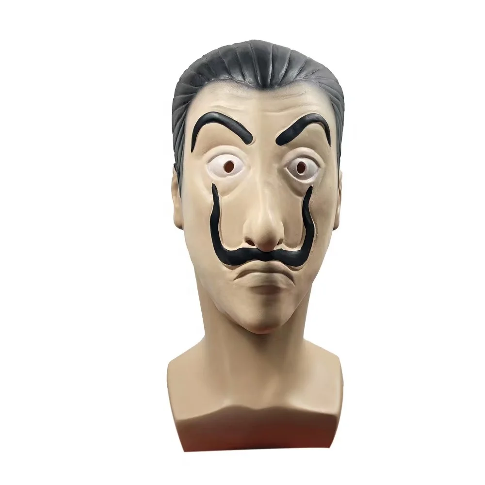 Halloween party  Movie role play money robbery Dali latex mask