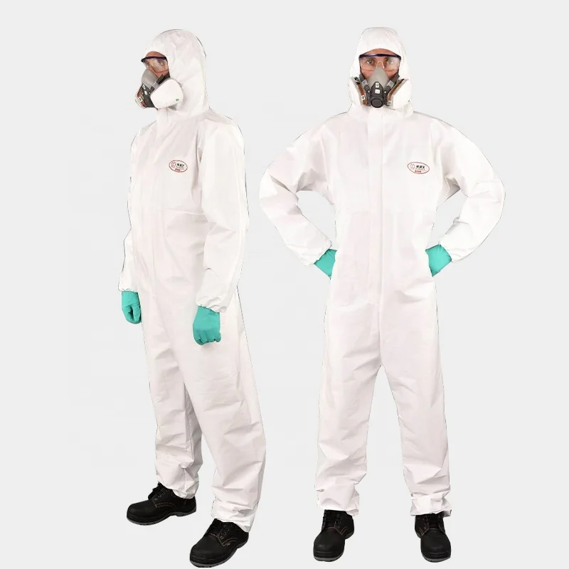 Water proof micoroporous breathable safety protective Anti nuclear radiation painting suit disposable coverall type 5/6