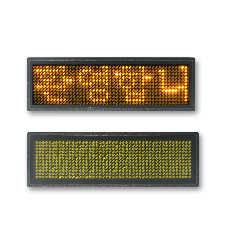 LED Name Badge DIY APP Programmable Scrolling Message Name Tag Multi-languages Mini LED Name Plate Digital LED Ticker Board