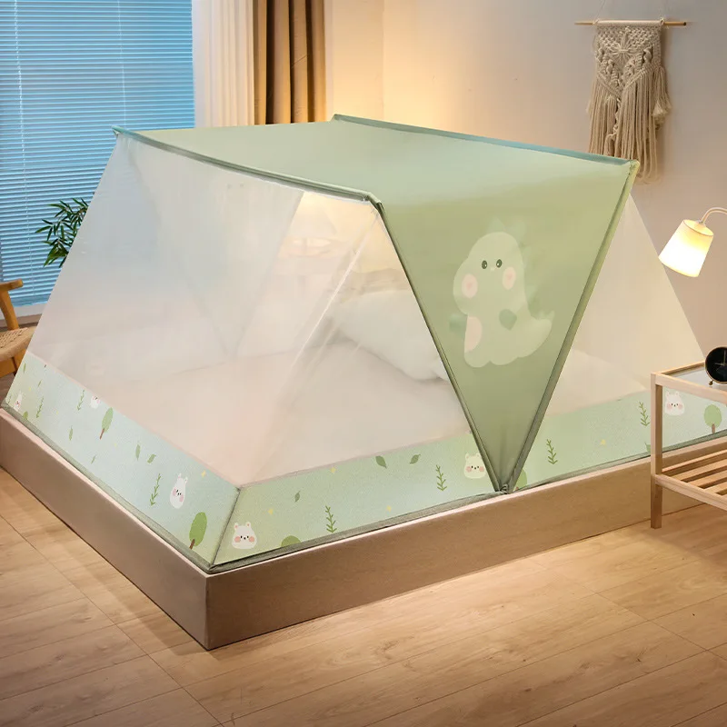 Navy blue baby mosquito net 100% polyester Tik Tok hot sale adult folding mosquito net bed for single bed queen size