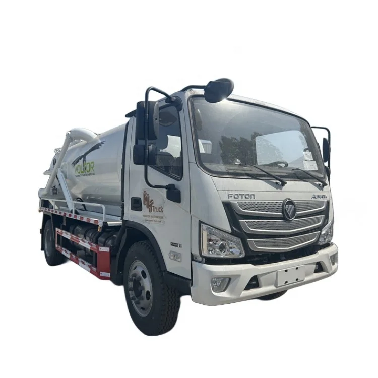 Factory Price Foton 4X2 6000Ltrs Waste Water Suction Tanker Truck Sewage Suction Truck For Sale