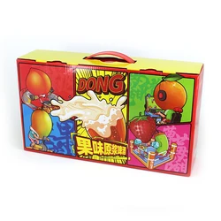 Customized Low MOQ Colorful Painting Pattern Carton Beer Carrier Paper Box Plastic Handle Packaging Cardboard Boxes