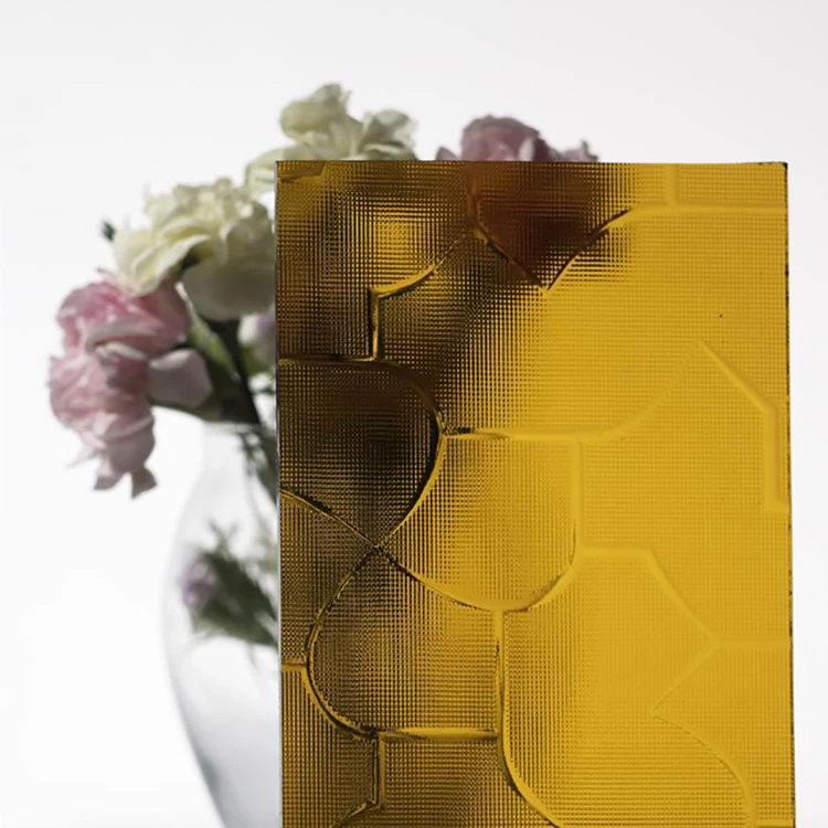 Clear bronze 4mm aqualite mislite 5mm karatachi patterned glass