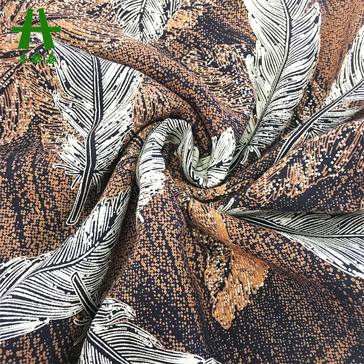 Mulinsen Textile 30s Challis Rayon Viscose Fabric Discharge Print Manufacturer