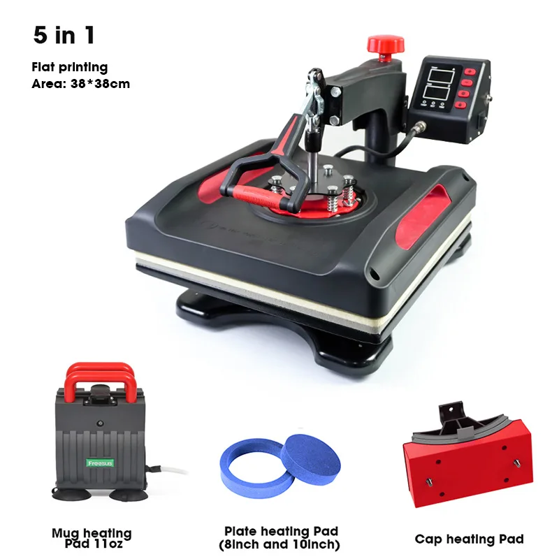 2024 New 29*38cm/38*38cm Heat Press Machine Semi-Automatic T-Shirt Sewing Digital Combo Manual Mug Usage Flatbed Printing