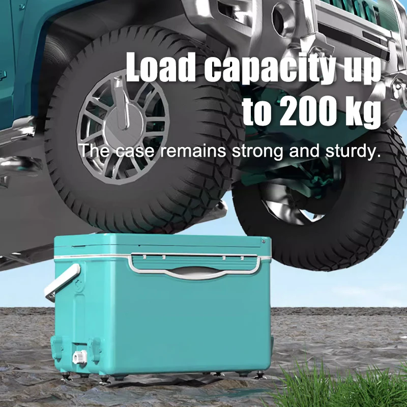 Alocs 30L Wheel Outdoor Ice Cooler Box Custom Hieleras Portatil Retro Tackle Boxes Portable Camping Fishing Seat Box for Picnic