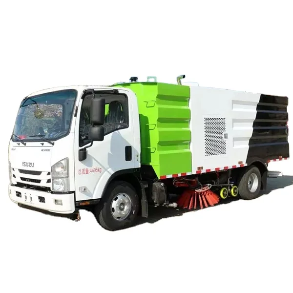 Brand New Japan Isuzu 4x2 High Efficiency Broom Vacuum New Road Sweeper Automatic Dumping Floor Sweeper Truck hot selling