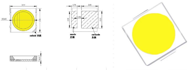 IN STOCK  White 3030 Smd Led 1W 6V 150-160LM/W Bridgelux chip 3030 LED DIODE