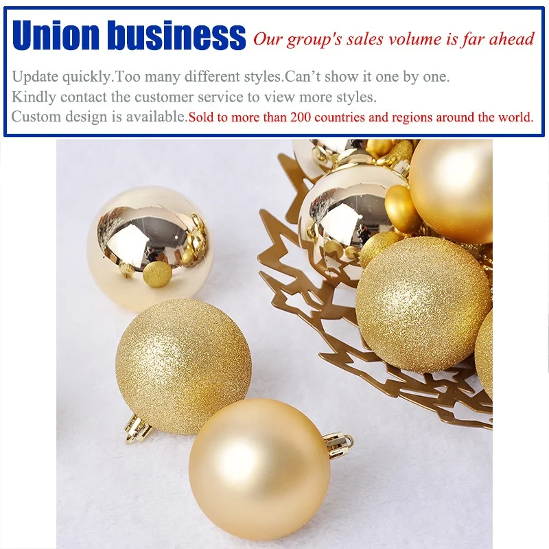 Christmas Balls Christmas Tree Ornaments Shatterproof Christmas Decorations Tree Balls for DIY Handcraft Holiday Party Decor
