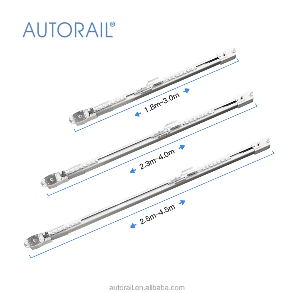 Motorized Curtain Track System Smart Automatic Extendable Electric Aluminum Motor Curtain Rail