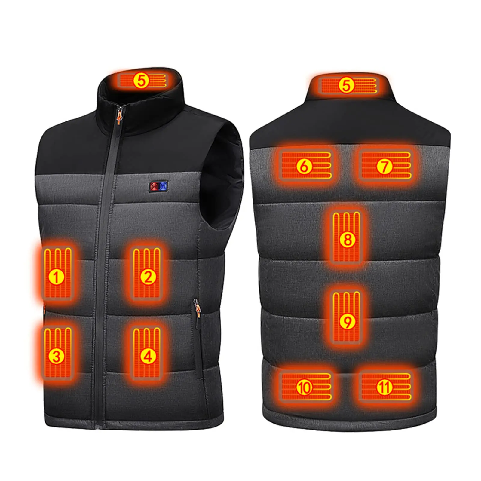 Outdoor Motorcycle Camping Fishing Skiing Heated Vest USB Electric Heating Jacket