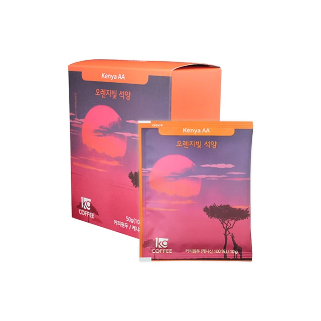 
Premium Fair Trade Convenient Kenya 100% Original Roasted Coffee Drip Bag Instant Coffee 