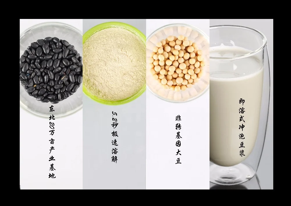 High Protein Pure Organic instant soy milk powder soya milk nutrition beverage