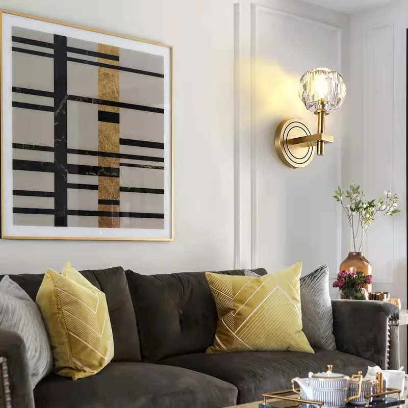 Hotel Bedroom Decorative Wall Lamp Bedside Golden Wall Sconces