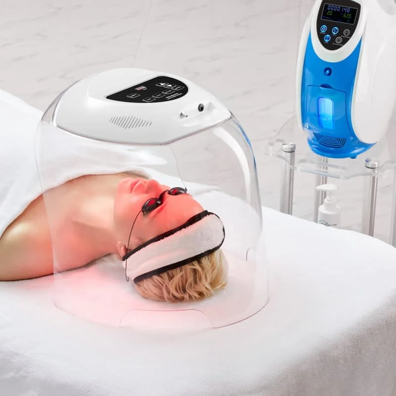 2024 Skin hydrating O2 toderm oxygen and LED light therapy cell regeneration anti aging facial oxygen dome Machine